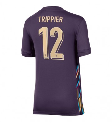 Inglaterra Kieran Trippier #12 Segunda Equipación Mujer Eurocopa 2024 Manga Corta